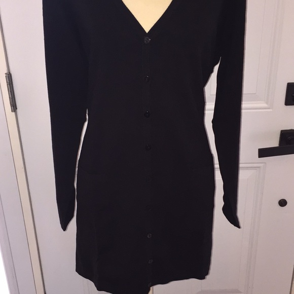 Yest Yaella Women's 80482B Black Long Button Front Cardigan Sweater Size… - Picture 4 of 13